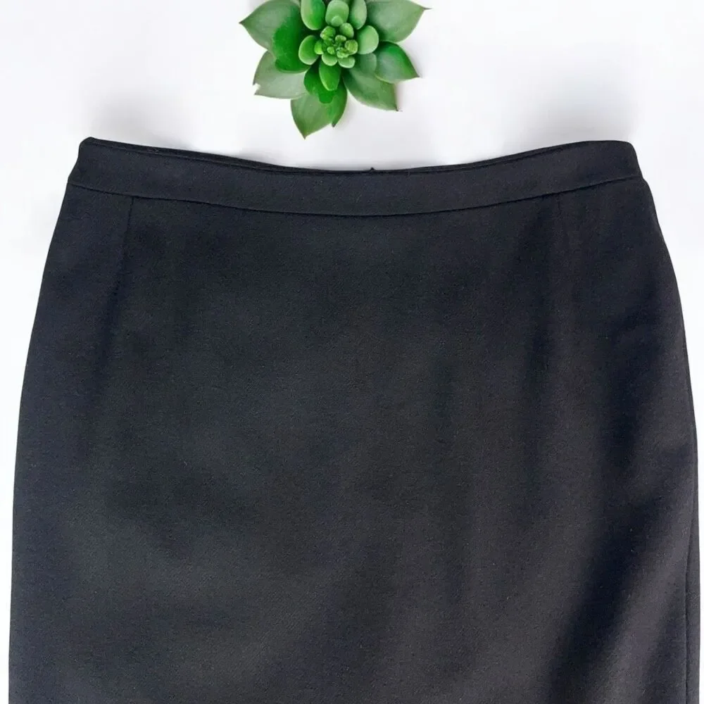 Marta Palmieri Vintage Italian Wool Pencil Skirt in Black